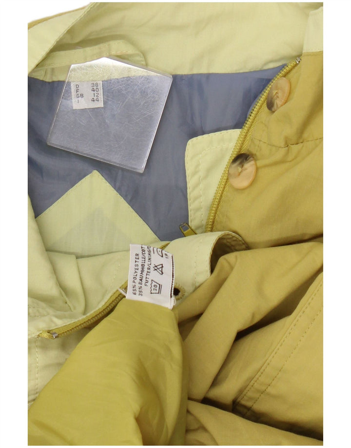 Giubbotto bomber oversize da donna vintage UK 12 poliestere giallo medio