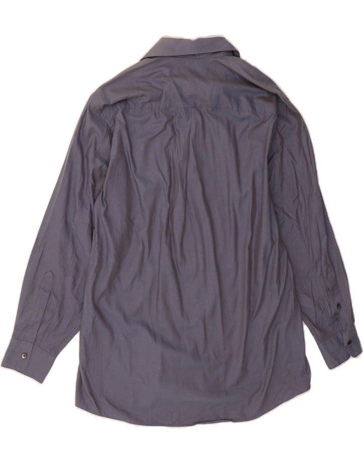 DKNY Mens Shirt Size 16 Large Navy Blue Vintage Dkny and Second-Hand Dkny from Messina Hembry 