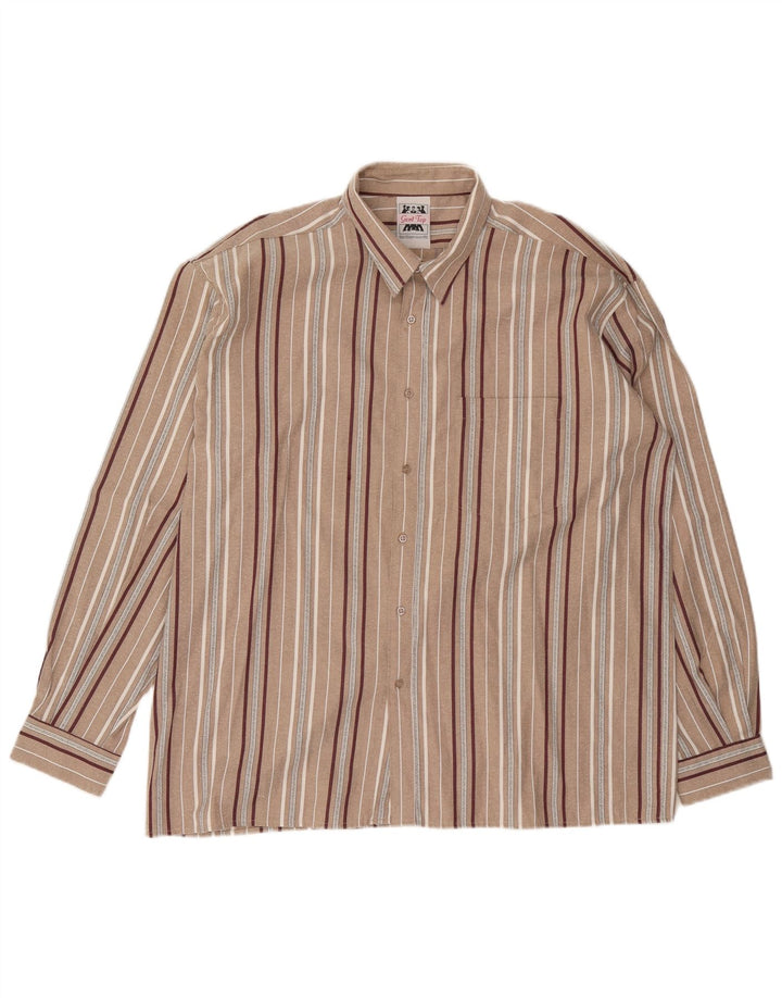 Camicia da uomo VINTAGE XL a righe grigie