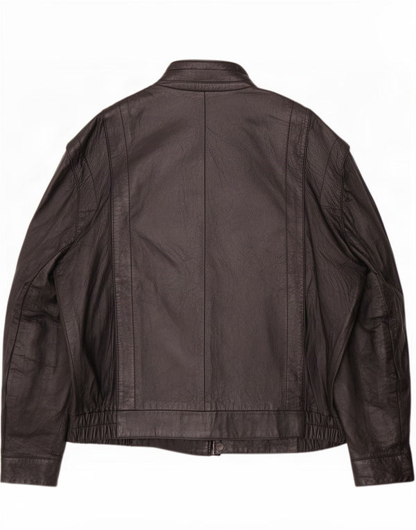 Giacca in pelle vintage da uomo IT 52 XL Nera