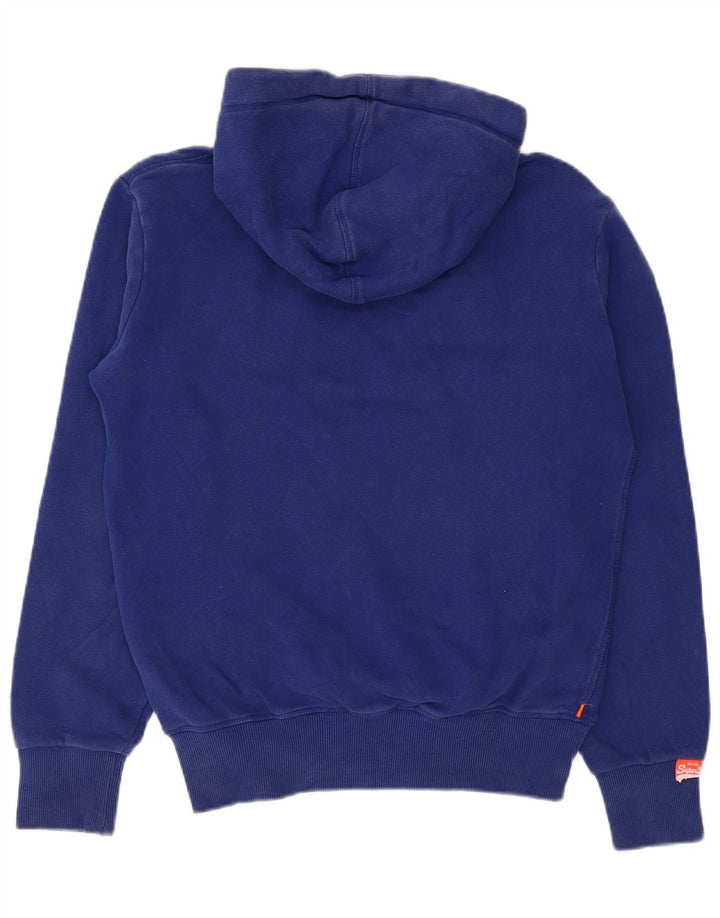 Maglione con cappuccio da uomo Superdry Small in cotone blu