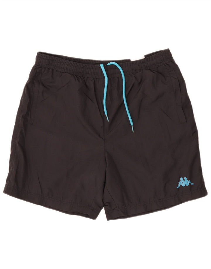 Pantaloncini sportivi da uomo Kappa grandi neri in poliestere