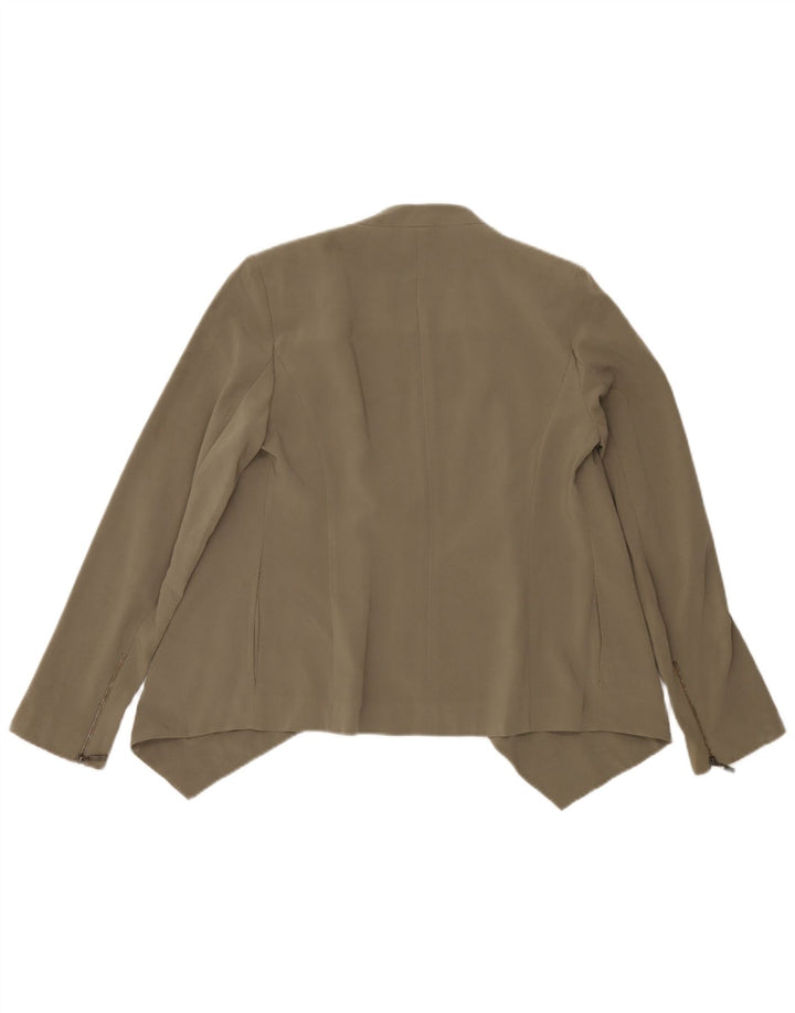 Top cardigan da donna Marks & Spencer UK 10 piccolo poliestere kaki