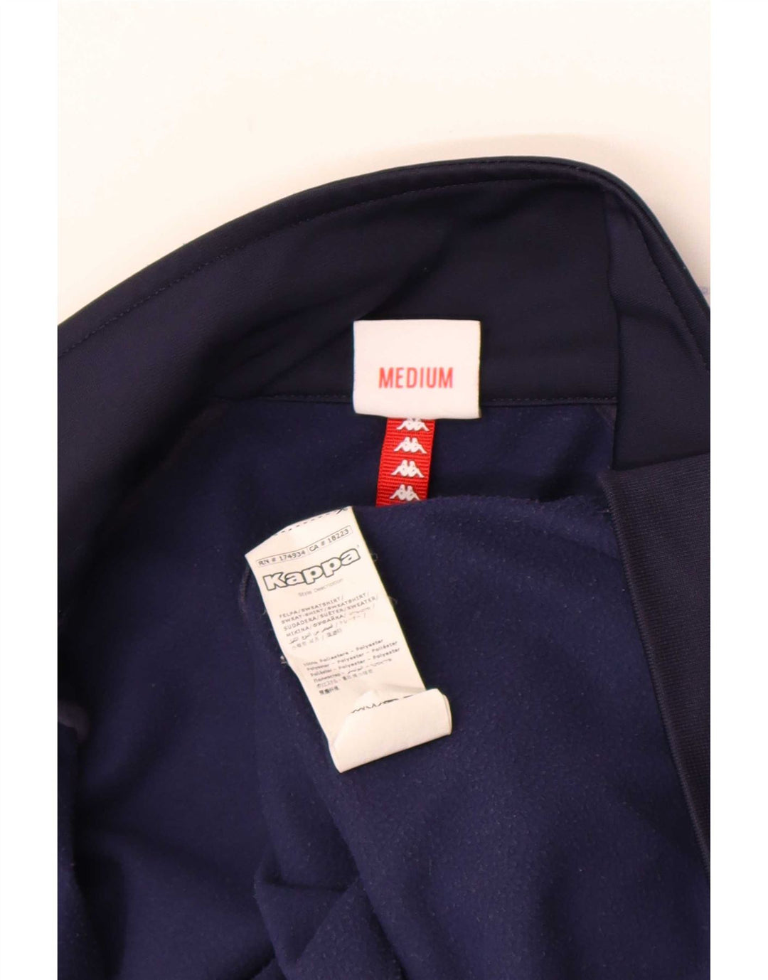Giacca da ginnastica grafica da uomo Kappa a blocchi di colore blu navy medio