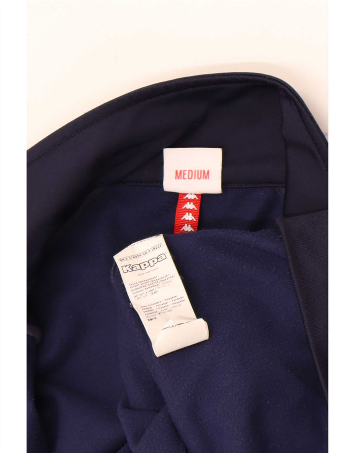 Giacca da ginnastica grafica da uomo Kappa a blocchi di colore blu navy medio