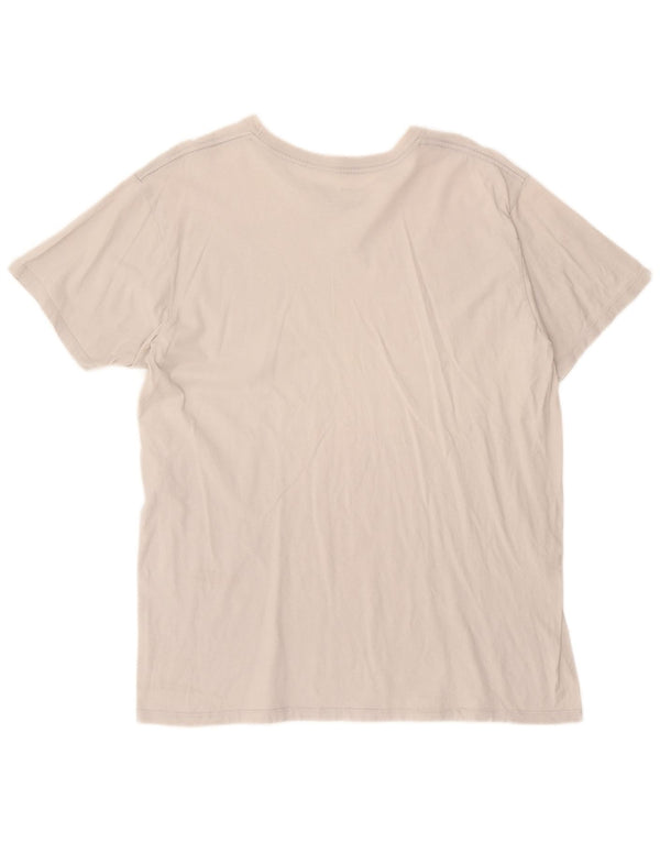 Hard Rock Cafe Mens Graphic T-Shirt Top Large Off White Cotton