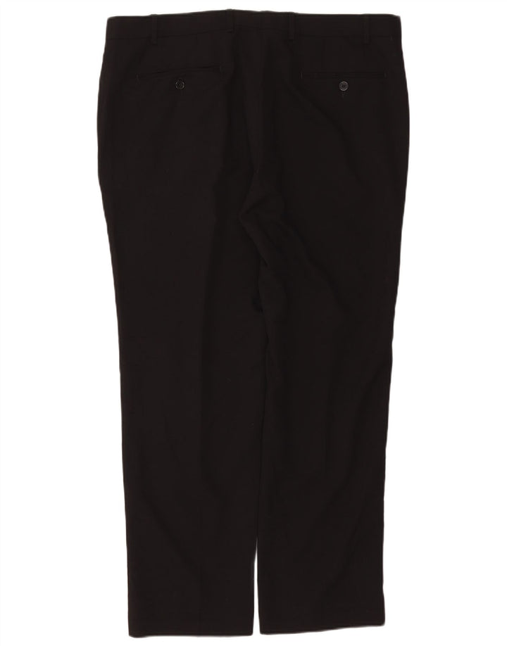 Pantaloni da abito dritti da uomo RALPH LAUREN W38 L30 poliestere nero