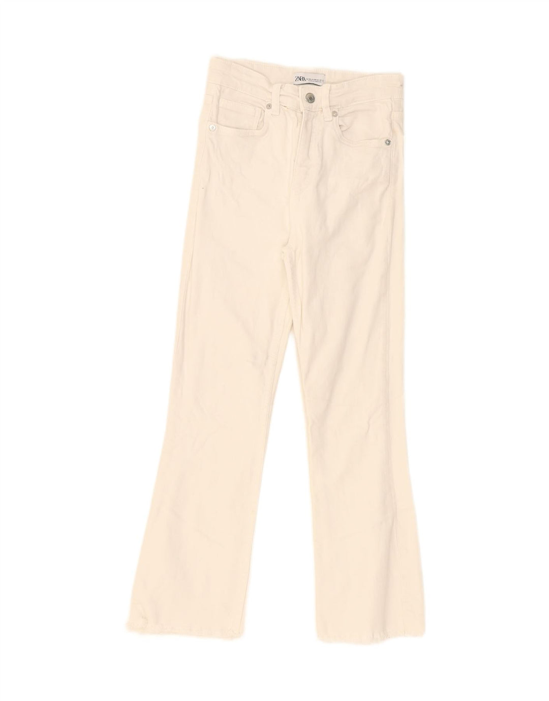 ZARA Womens Straight Jeans EU 36 XS W26 L26 White Vintage Zara and Second-Hand Zara from Messina Hembry 