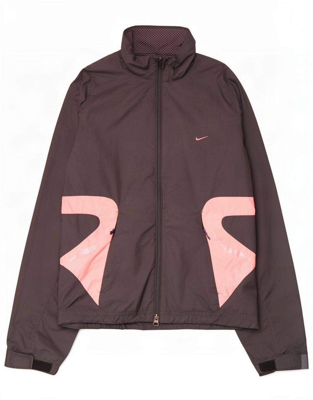 Giacca antipioggia Nike Climalite da donna UK 8/10 Small Grigio Colourblock Poliestere