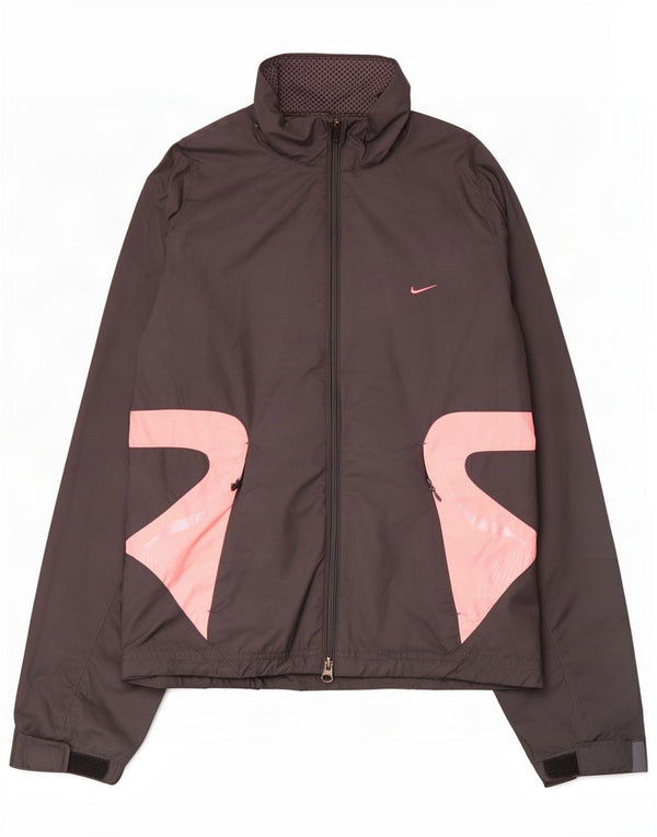 Giacca antipioggia Nike Climalite da donna UK 8/10 Small Grigio Colourblock Poliestere