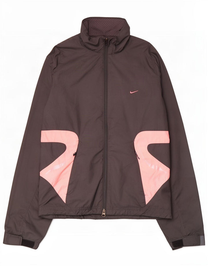 Giacca antipioggia Nike Climalite da donna UK 8/10 Small Grigio Colourblock Poliestere