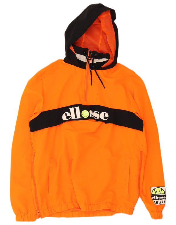 Giacca anorak da uomo con cappuccio Smiley Ellesse UK 40 Large Orange Colourblock