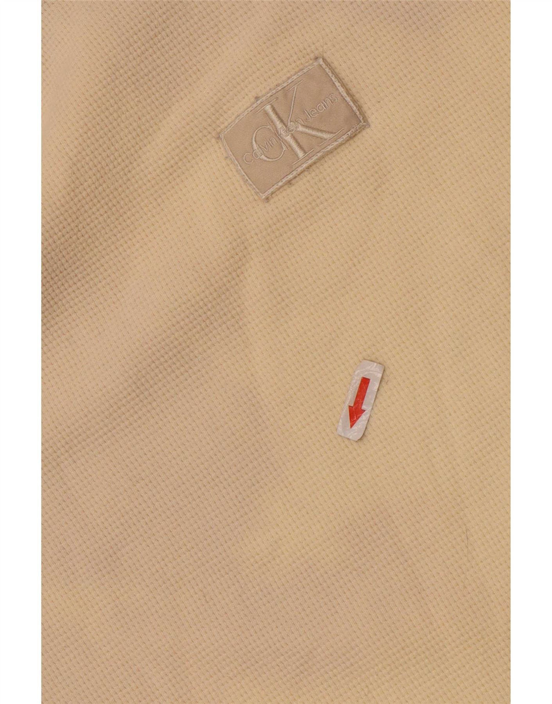 Calvin Klein Maglia da uomo a maniche lunghe XL in cotone beige