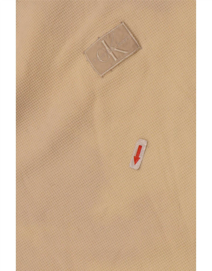 Calvin Klein Maglia da uomo a maniche lunghe XL in cotone beige