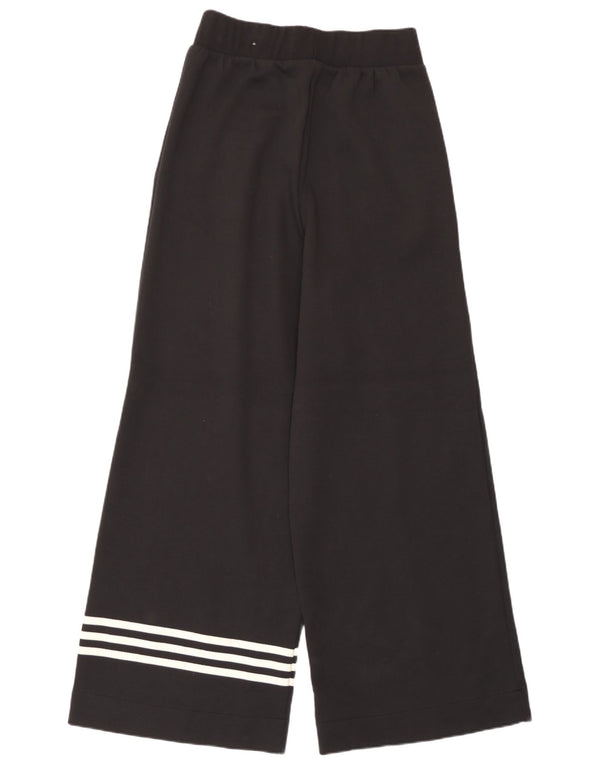 Pantaloni da tuta da donna Adidas a gamba larga UK 12/14 cotone nero medio