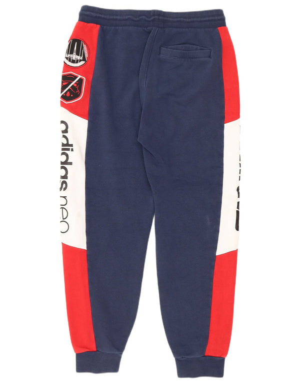 Adidas Pantaloni da tuta grafica da uomo Joggers Medium Blu Navy Colourblock