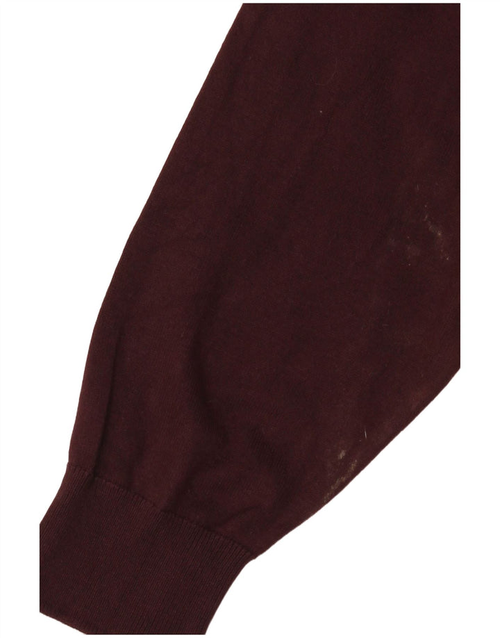 Maglione Zara da uomo a collo alto in viscosa bordeaux medio