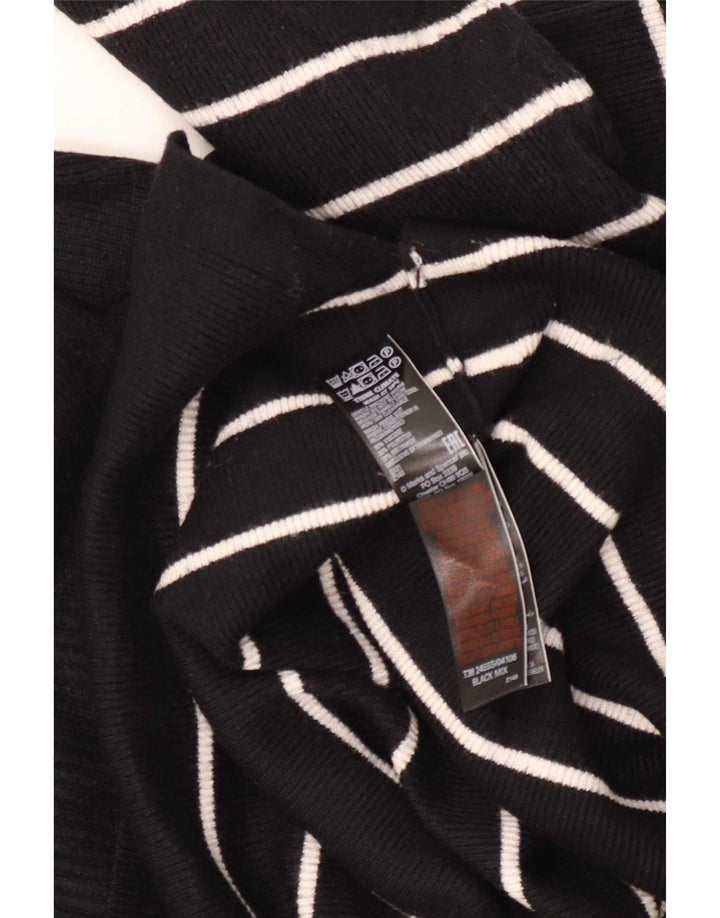 Maglione maglione a collo alto da donna Marks & Spencer UK 12 medio nero