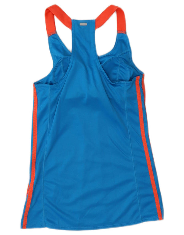 Canotta Adidas Climalite da donna UK 6 XS Blu Colourblock Poliestere