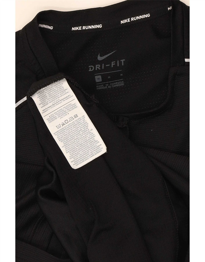 T-shirt grafica Nike Dri Fit da uomo, parte superiore in poliestere nero medio