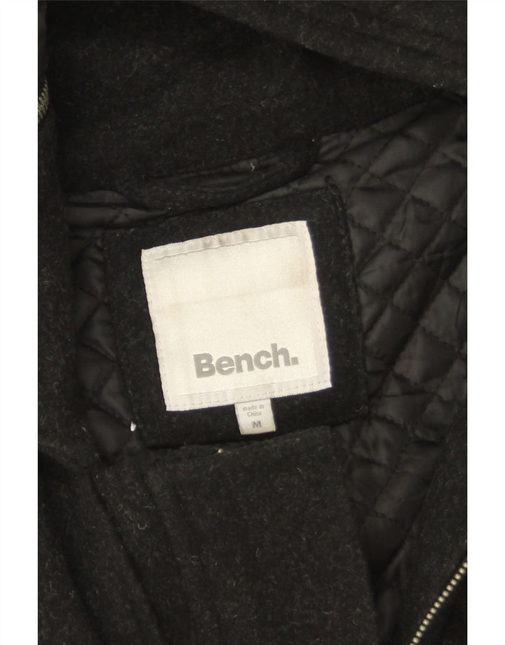 Cappotto con cappuccio da donna Bench UK 14 lana nera media