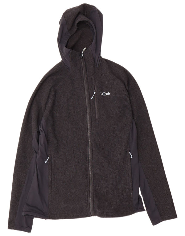 Giacca da ginnastica con cappuccio da donna Rab UK 16 grande poliestere grigio