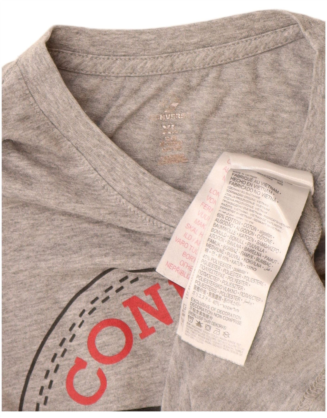 Converse Ragazzo Chuck Taylor Graphic Top manica lunga 15-16 anni XL Grigio