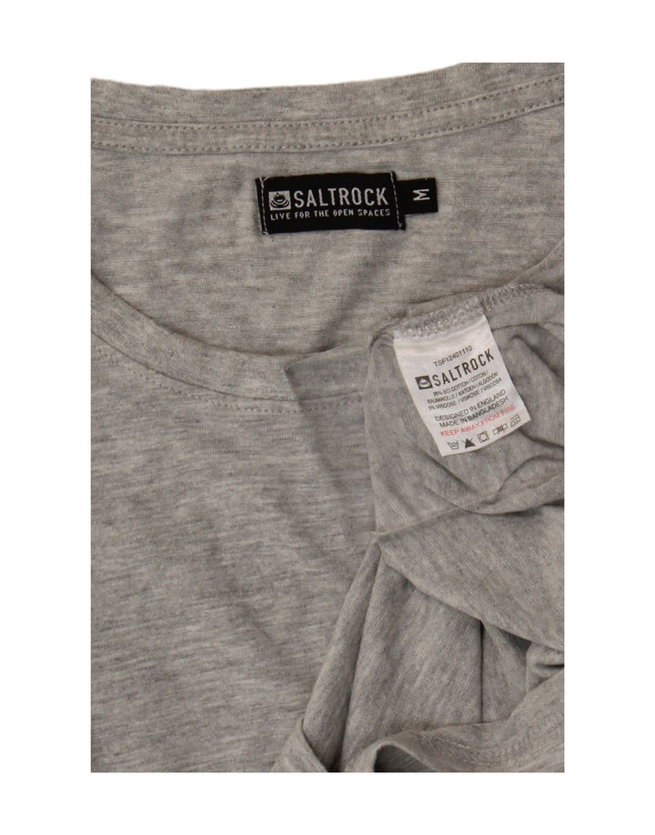 T-shirt da uomo Saltrock Top in cotone grigio medio