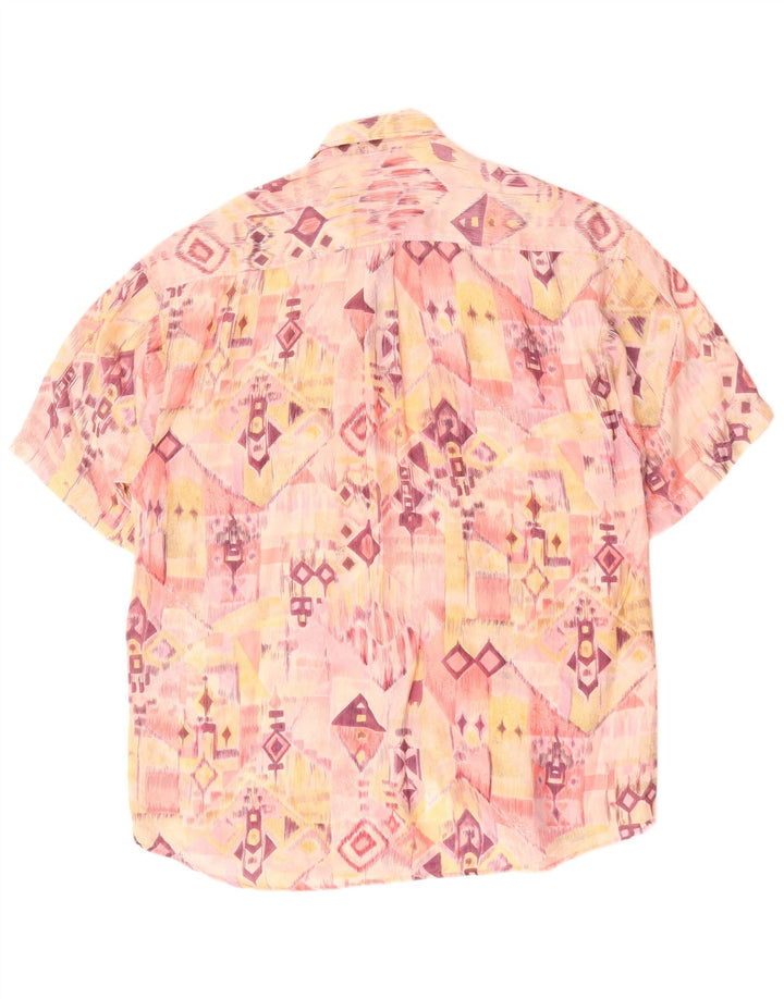 Camicia a maniche corte da uomo ARPINO taglia 41/42 grande rosa geometrica
