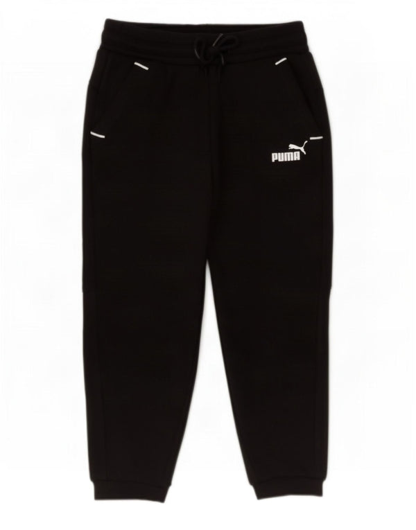 Pantaloni da tuta grafica da ragazzo Puma Joggers 5-6 anni in cotone nero