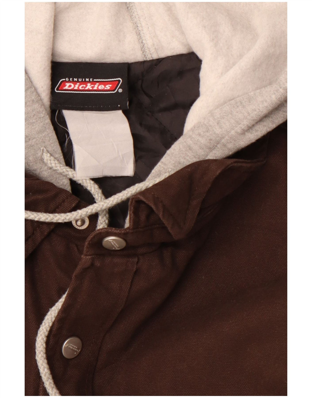 DICKIES Giubbotto bomber con cappuccio da uomo UK 36 Small Brown Colourblock