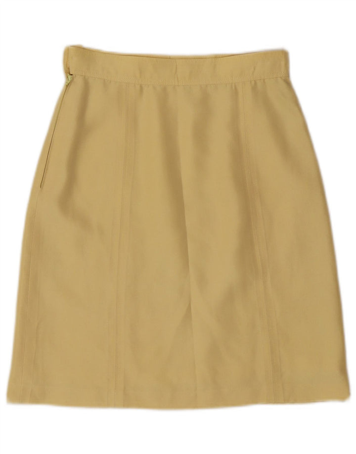 Gonna dritta vintage da donna W26 piccola gialla