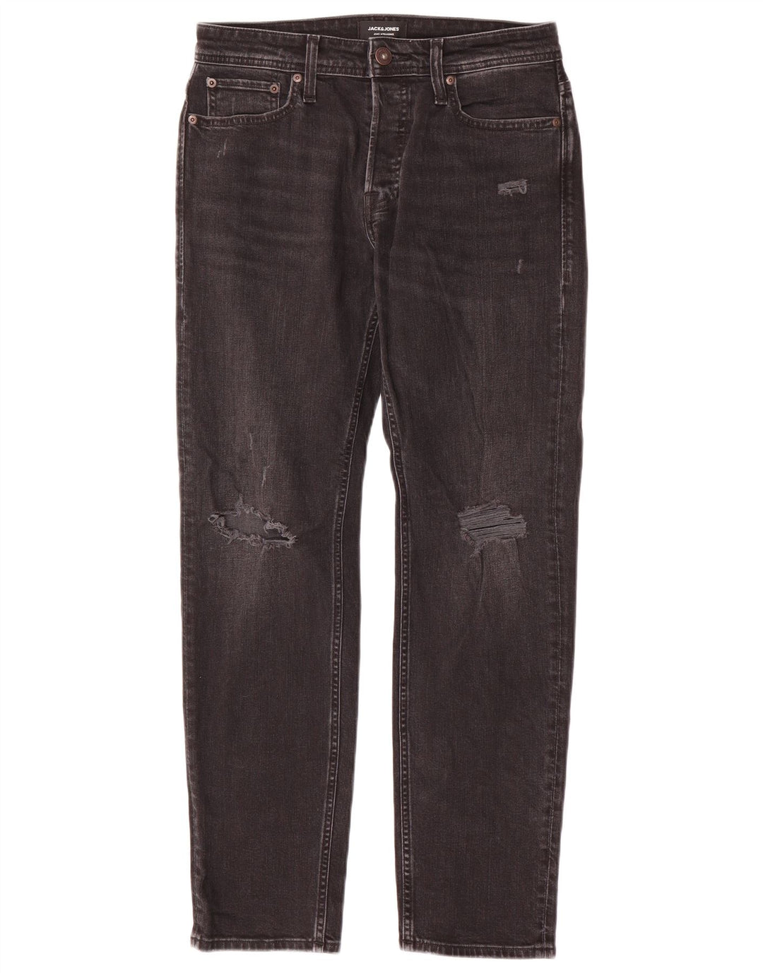 Jeans slim invecchiati da uomo Jack & Jones W29 L30 cotone nero