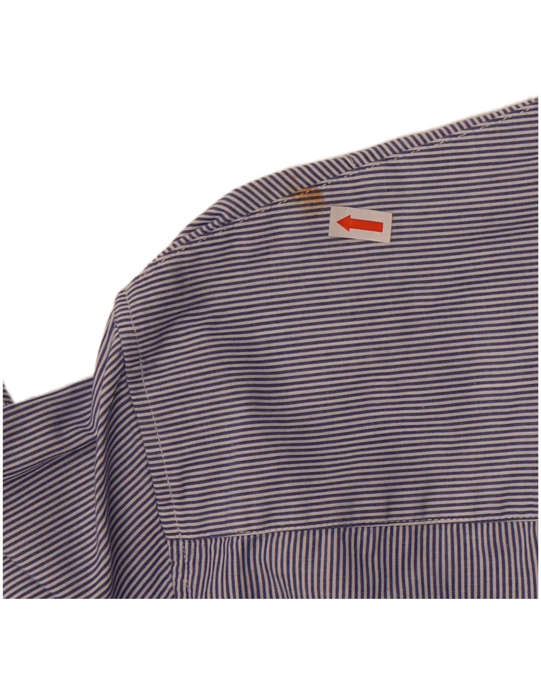 Camicia aderente da uomo Armani Jeans 2XL cotone gessato blu