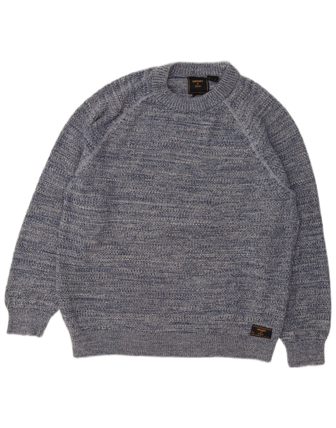 Maglione da uomo girocollo Superdry in cotone a righe grandi blu