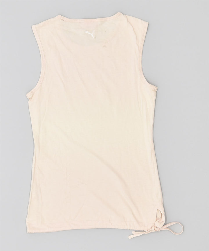 Canotta grafica da donna PUMA UK 10 piccola in cotone bianco sporco