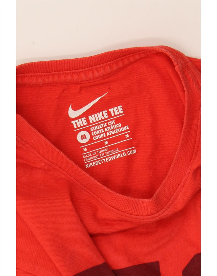 NIKE Mens Graphic T-Shirt Top Medium Red Vintage Nike and Second-Hand Nike from Messina Hembry 