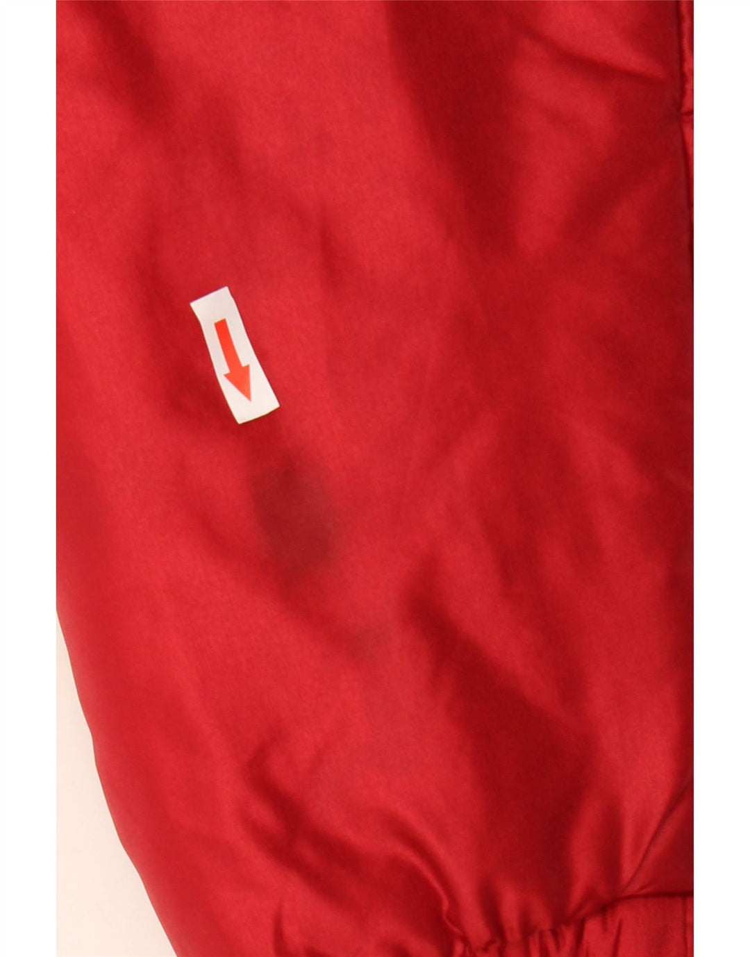 Giacca imbottita con cappuccio da donna vintage IT 52 2XL Poliammide color block rosso