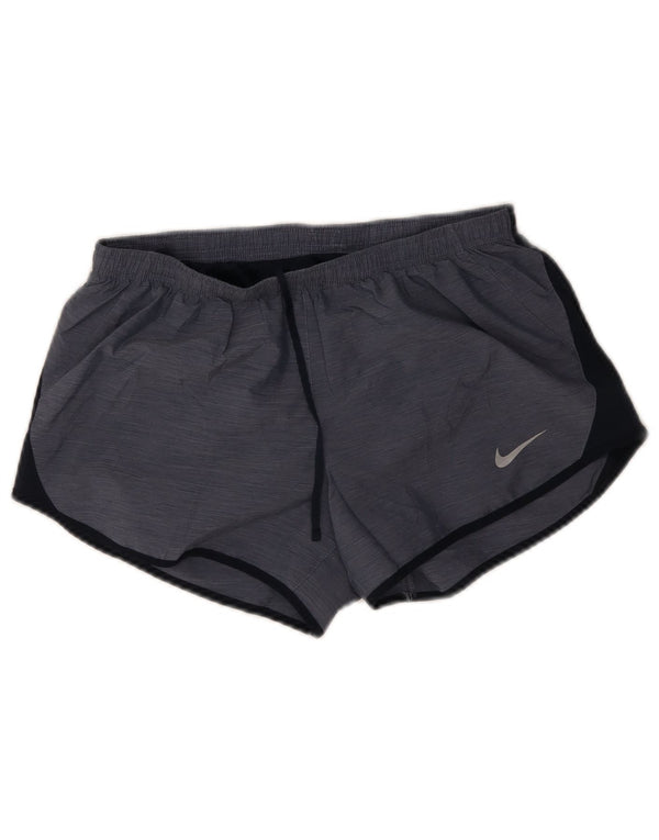 Pantaloncini sportivi Nike da donna Dri Fit UK 12 Medium Navy Blue Colourblock