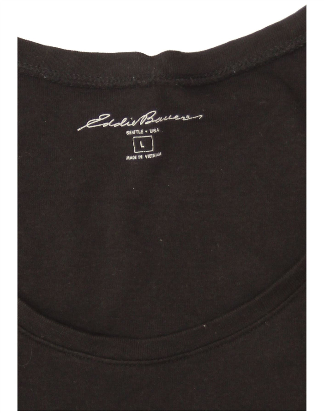 T-shirt da donna EDDIE BAUER UK 16 grande nera