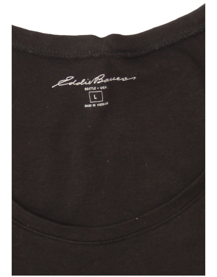 T-shirt da donna EDDIE BAUER UK 16 grande nera