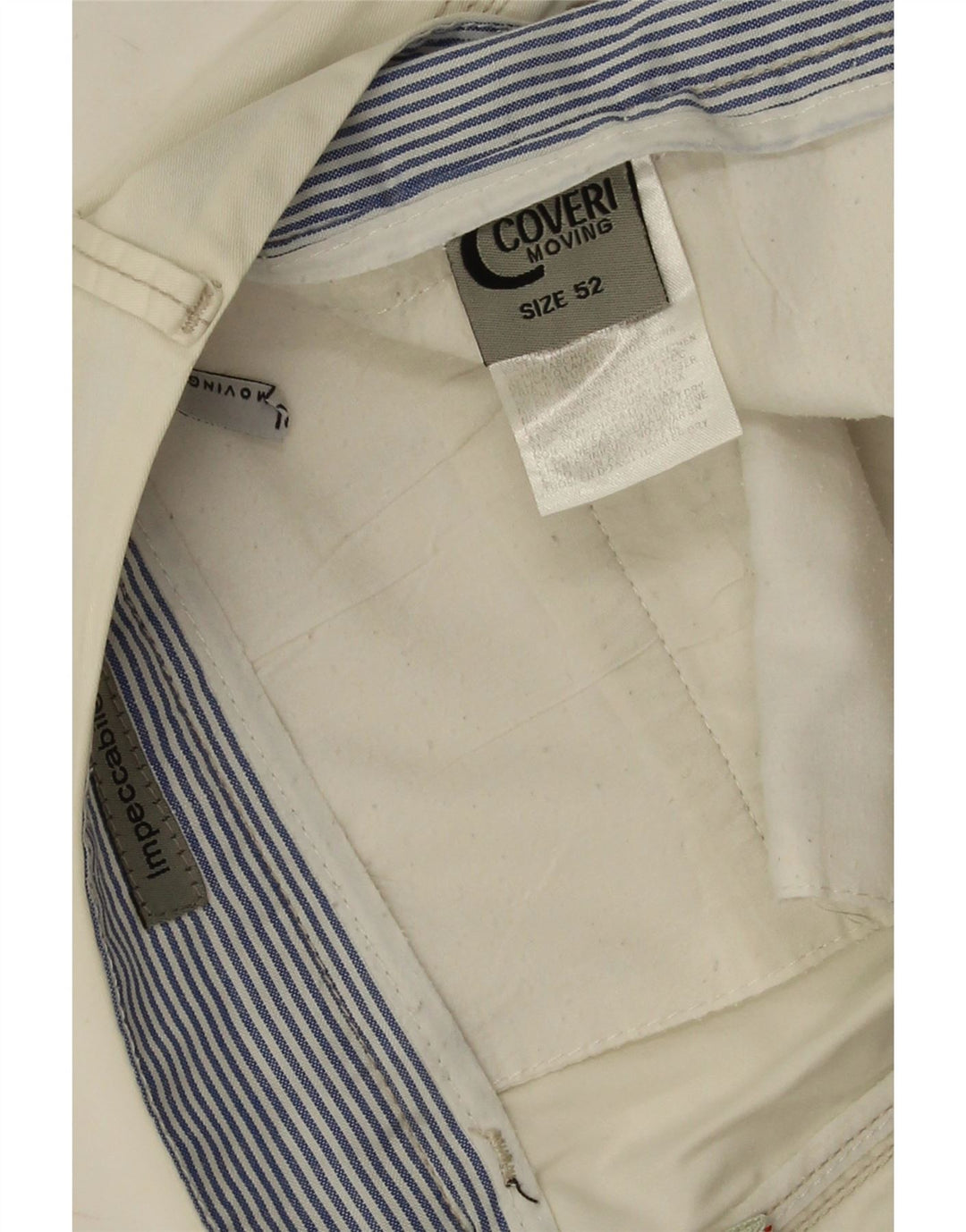 Pantaloncini chino da uomo Coveri IT 52 XL W38 Elastan bianco