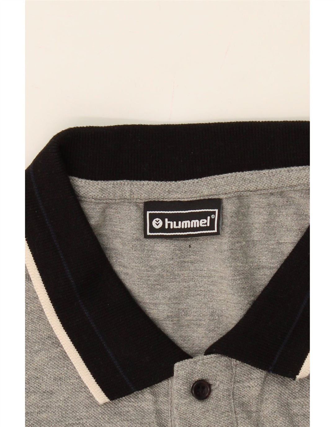 HUMMEL Mens Polo Shirt XL Grey Vintage Hummel and Second-Hand Hummel from Messina Hembry 