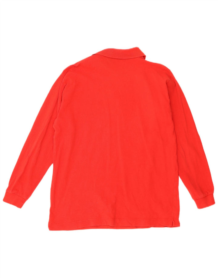 Polo Kappa Uomo Manica Lunga Cotone Rosso Medio