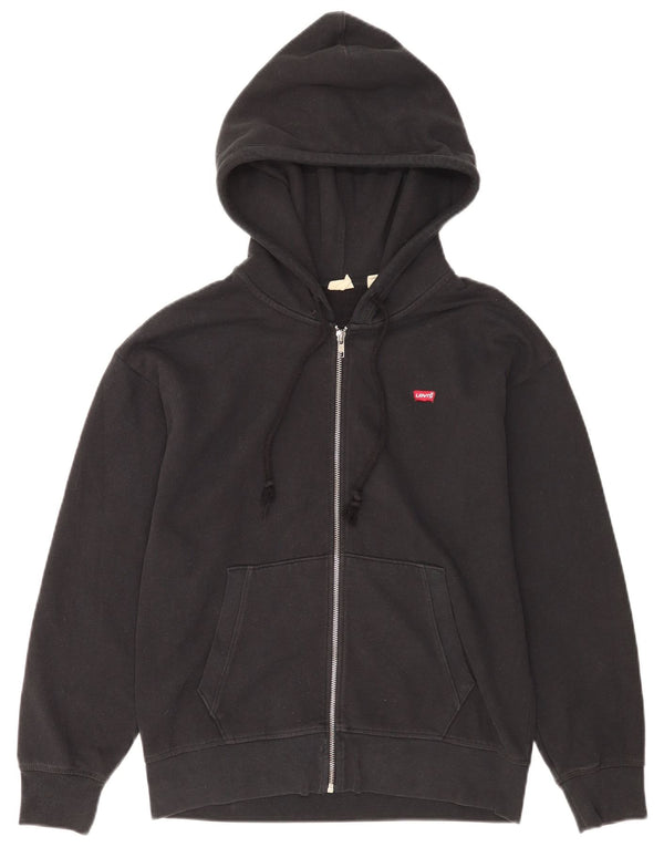 Maglione con cappuccio e zip da uomo Levi's in cotone nero medio