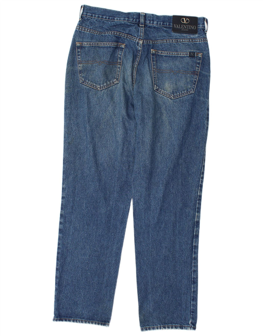 Jeans dritti da donna Valentino W34 L31 cotone blu