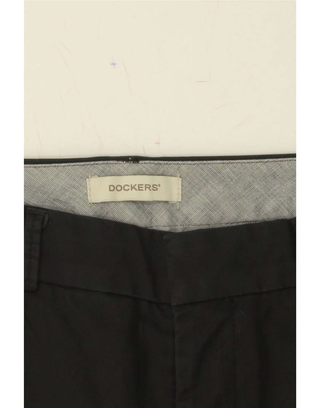 DOCKERS Womens Straight Cropped Trousers W30 L22  Black Cotton Vintage Dockers and Second-Hand Dockers from Messina Hembry 