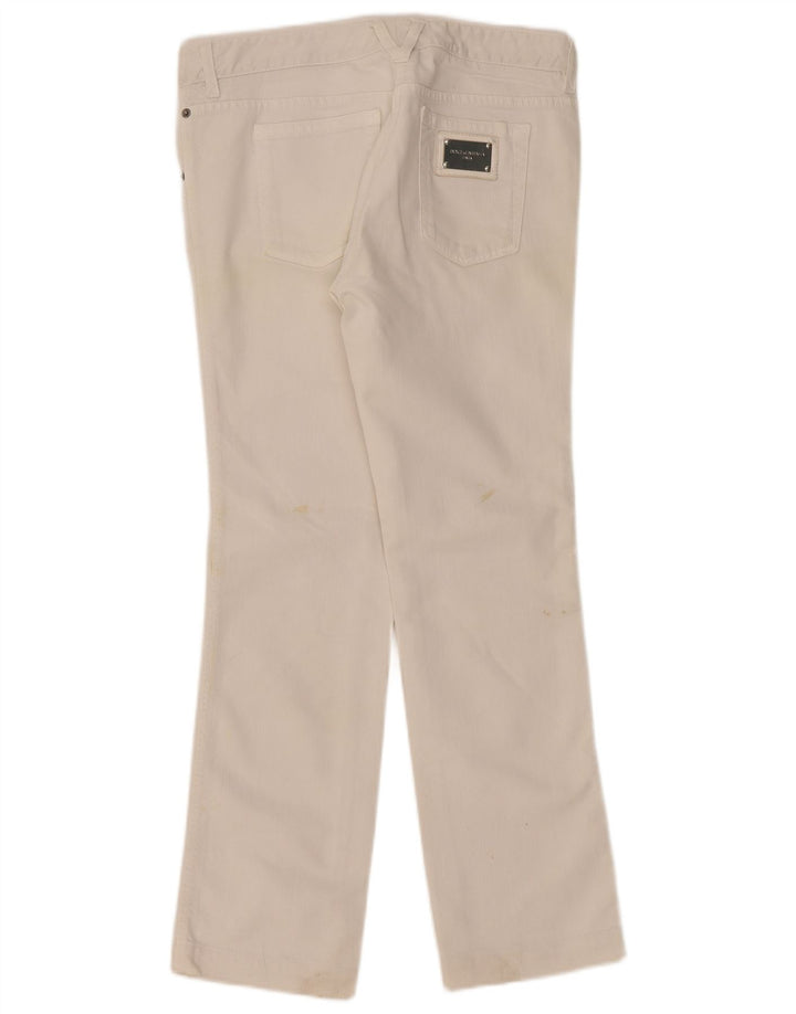Jeans dritti da donna Dolce & Gabbana W32 L30 bianchi