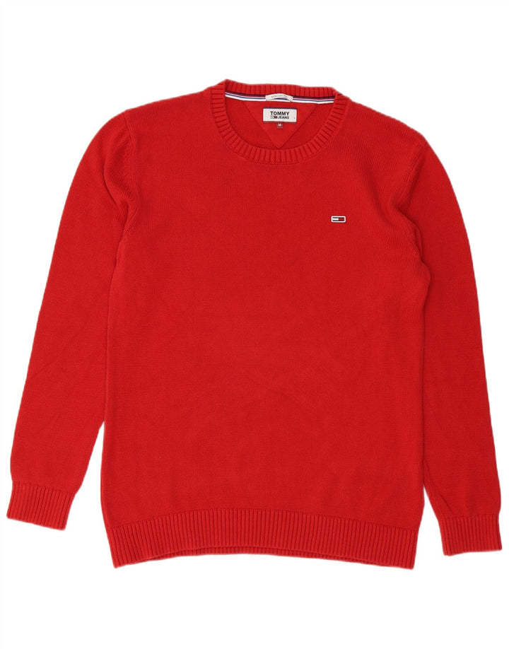 TOMMY HILFIGER Maglione da uomo girocollo vestibilità regolare cotone rosso medio