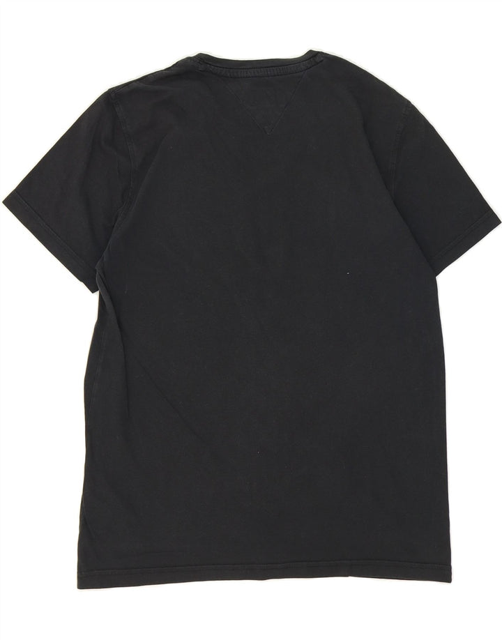 TOMMY HILFIGER Mens T-Shirt Top Large Black Cotton Vintage Tommy Hilfiger and Second-Hand Tommy Hilfiger from Messina Hembry 